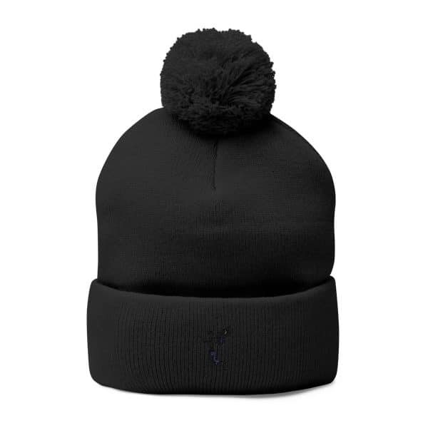 Celestial Fairy Cozy Pom-Pom Knit Cap with Embroidered Design - Image 7