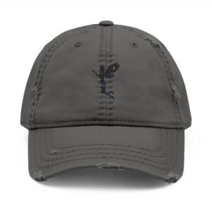Distressed Dad Hat with Embroidered Design - Casual, Vintage Style for All Occasions