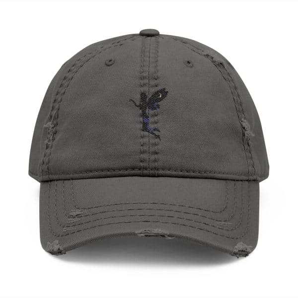 Distressed Dad Hat with Embroidered Design - Casual, Vintage Style for All Occasions