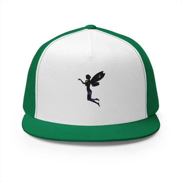 Fairy Embroidered 5 Panel Trucker Cap - Unique Outdoor Style