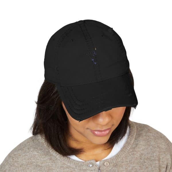 Distressed Dad Hat with Embroidered Design - Casual, Vintage Style for All Occasions - Image 7
