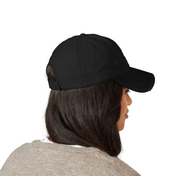 Distressed Dad Hat with Embroidered Design - Casual, Vintage Style for All Occasions - Image 8