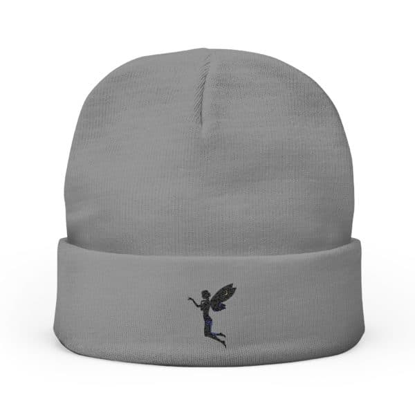 Enchanted Fairy Embroidered Knit Beanie - Cozy Winter Accessory