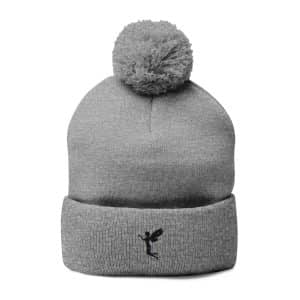 Celestial Fairy Cozy Pom-Pom Knit Cap with Embroidered Design