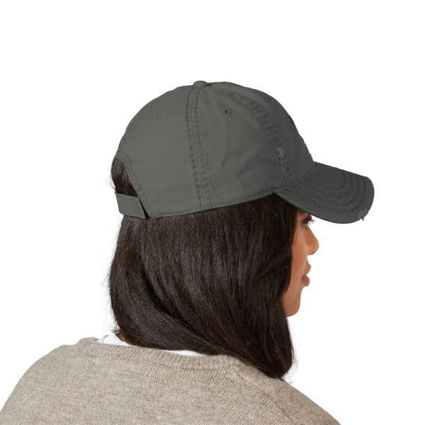 Distressed Dad Hat with Embroidered Design - Casual, Vintage Style for All Occasions - Image 4