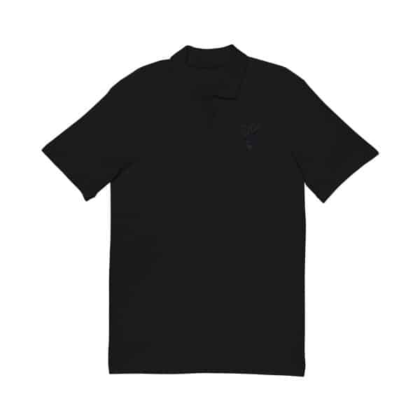 Celestial Fairy Vintage-Inspired Unisex Pique Polo Shirt with Embroidered Fairy Design - Image 3