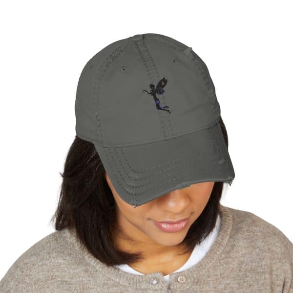 Distressed Dad Hat with Embroidered Design - Casual, Vintage Style for All Occasions - Image 3