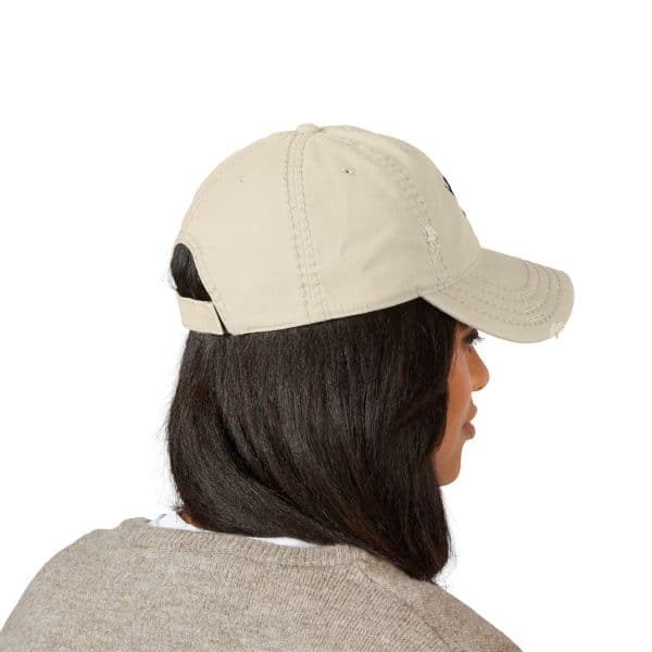 Distressed Dad Hat with Embroidered Design - Casual, Vintage Style for All Occasions - Image 12