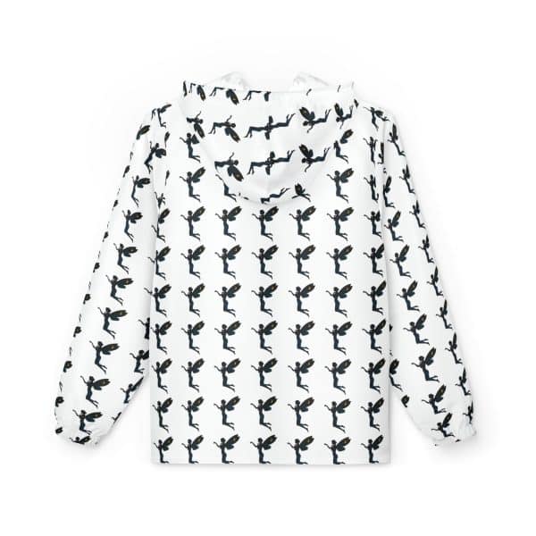 Celestial Fairy Stylish Black and White Windbreaker Jacket for Active Lifestyles - Image 2