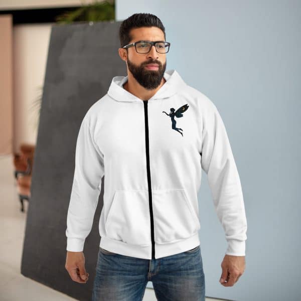 Celestial Fairy Unisex Zip Hoodie (AOP) - Image 3