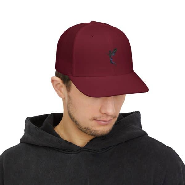 Celestial Fairy Stylish Black & White Snapback Trucker Cap with Embroidery - Image 31