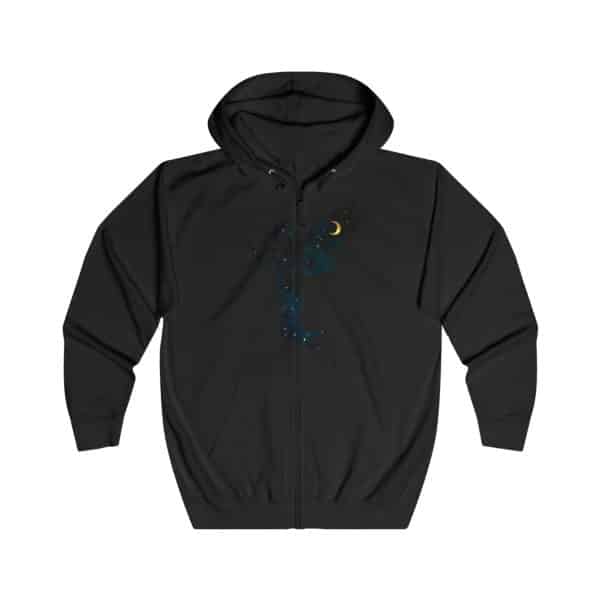 Celestial Fairy Unisex Full Zip Hoodie - Magical Night Sky Design - Image 7