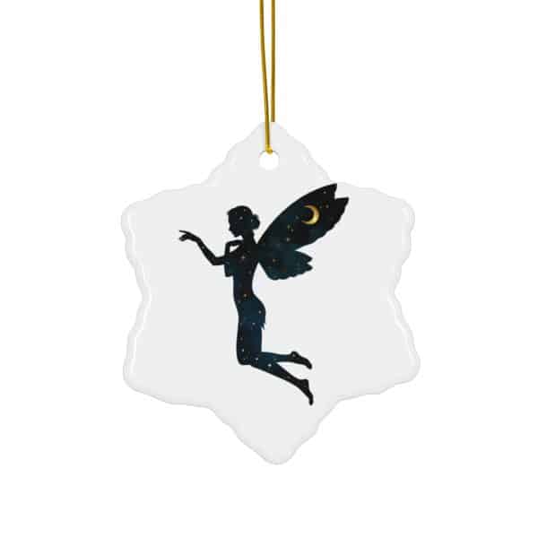 Fairy Silhouette Ceramic Ornament - Enchanting Star Shape for Holiday Decor - Image 10