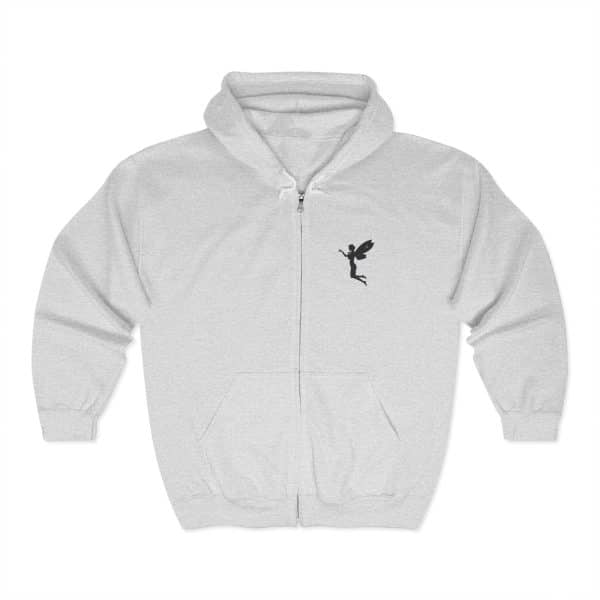 Fairy Silhouette Unisex Zip-Up Hoodie - Cozy and Stylish Casualwear - Image 3