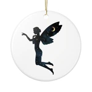 Enchanting Fairy Ceramic Ornaments – Two-Sided Holiday Decor