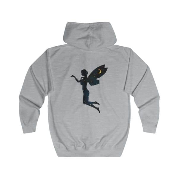 Celestial Fairy Unisex Full Zip Hoodie - Magical Night Sky Design - Image 6