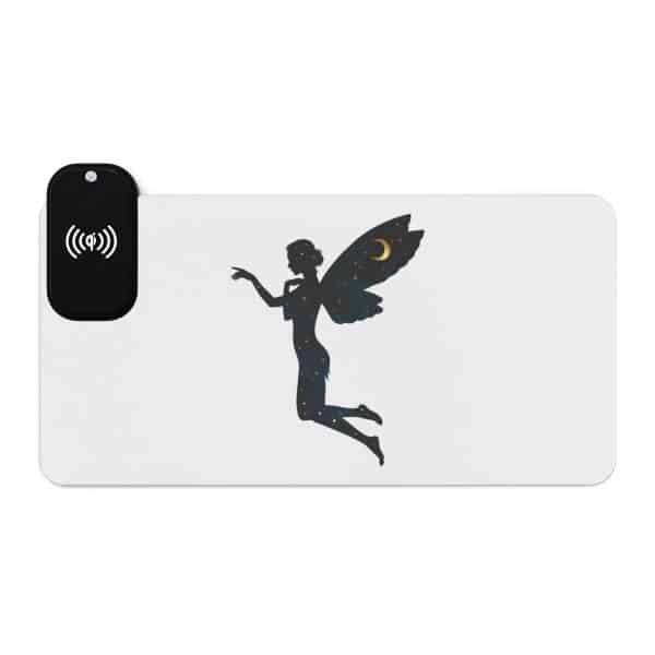 Celestial Fairy LED Gaming Mouse Pad, Wireless Charging