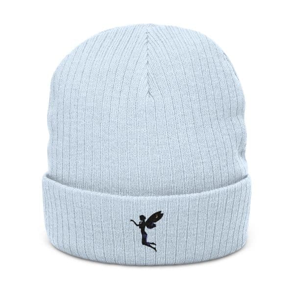 Celestial Fairy Cozy Ribbed Knit Beanie with Embroidery - Perfect for Winter and Outdoor Adventures - Image 13