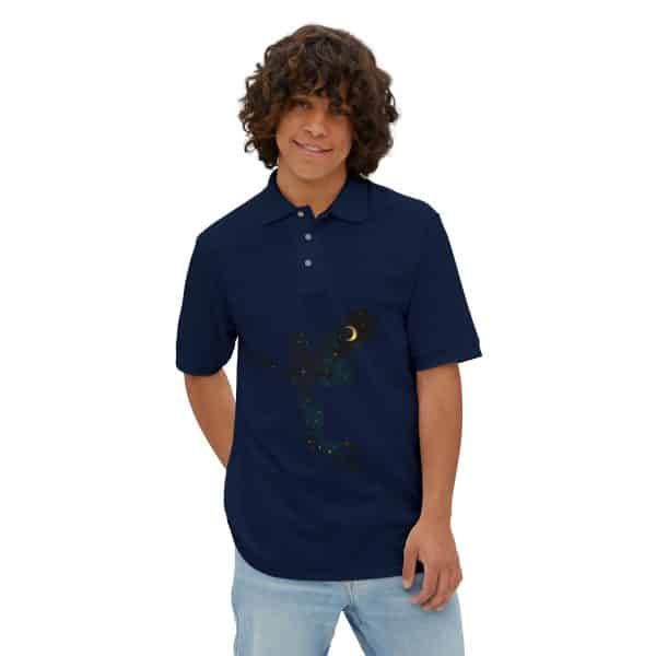 Celestial Fairy Men's Piqué Polo - Image 11