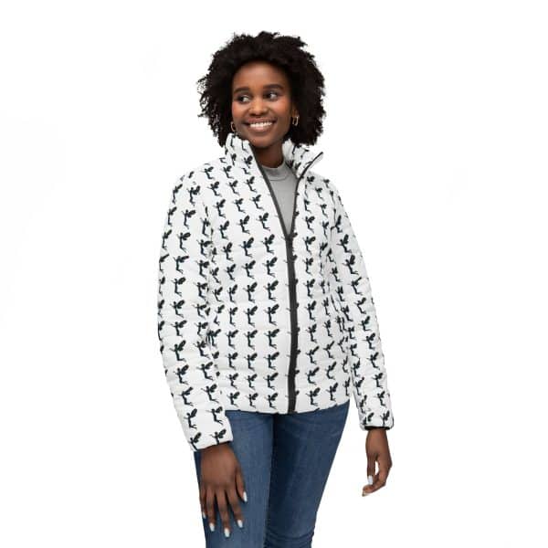 Celestial Fairy Stylish Women's Puffer Jacket with Cactus Print - Cozy & Trendy Outerwear - Image 3
