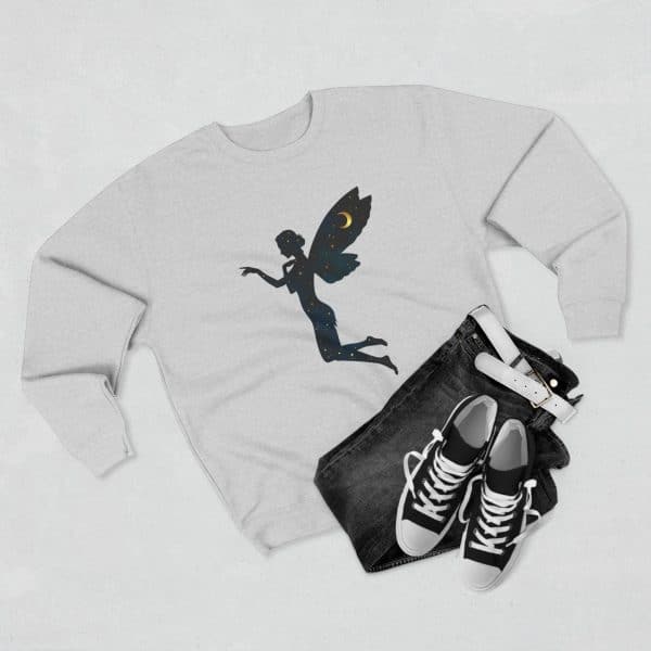 Celestial Fairy Unisex Crewneck Sweatshirt - Dreamy Night Sky Design - Image 3