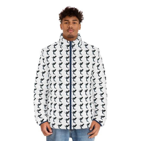 Celestial Fairy Stylish Men's Puffer Jacket with Unique Pattern - Perfect for Casual and Outdoor Wear - Image 3