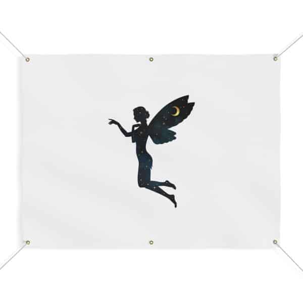 Fairy Silhouette Garden Banner - Mystical Decor for Celebrations & Events