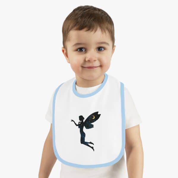 Celestial Fairy Baby Contrast Trim Jersey Bib - Image 5