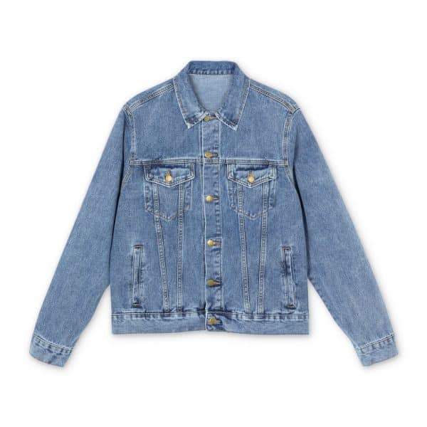 Men's Denim Jacket with Celestial Fairy Design