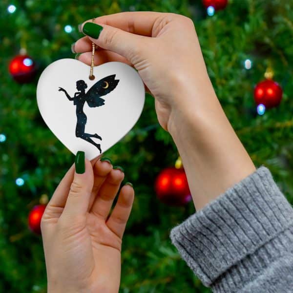 Fairy Silhouette Ceramic Ornament - Enchanting Star Shape for Holiday Decor - Image 9