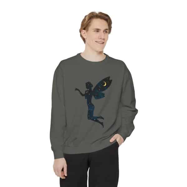 Celestial Fairy Unisex Garment-Dyed Sweatshirt - Cozy and Dreamy Style - Image 15