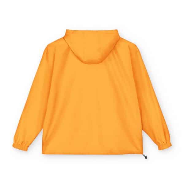 Celestial Fairy Champion Unisex Packable Anorak Jacket - Vibrant Orange with Fairy Design - Image 2