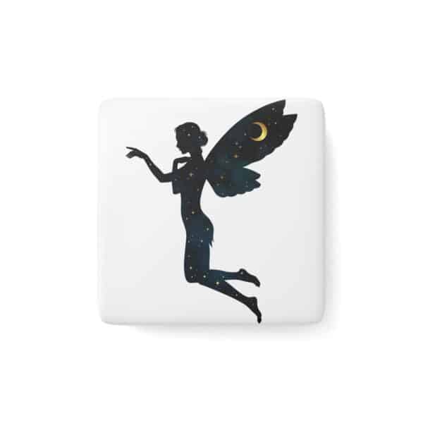 Celestial Fairy Porcelain Magnet - Magical Decor for Dreamers & Art Lovers