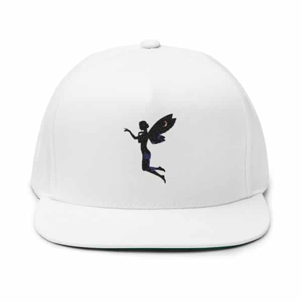 Embroidered Fairy Flat Bill Cap - Stylish Streetwear Hat