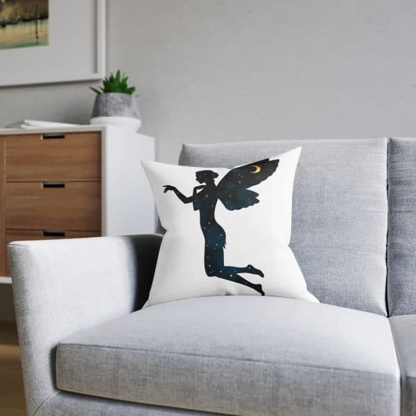 Celestial FairySquare Pillow - Pink Back - Image 8