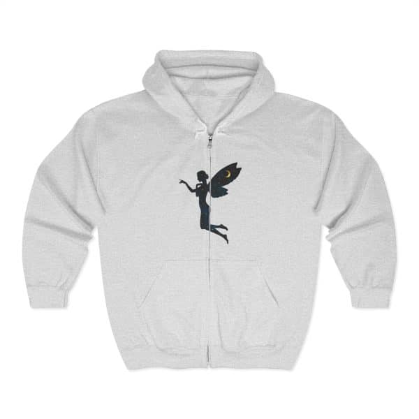 Fairy Design Unisex Zip Hoodie – Cozy Hooded Sweatshirt for Fantasy Lovers - Image 3