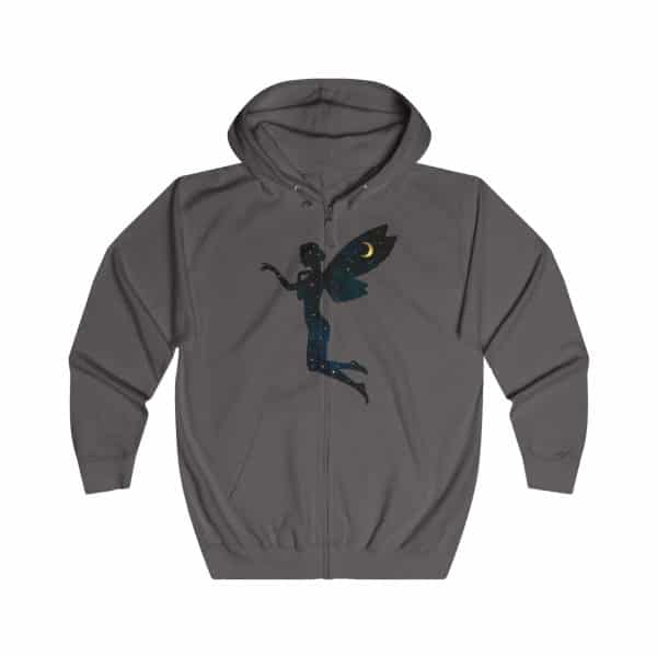 Celestial Fairy Unisex Full Zip Hoodie - Magical Night Sky Design - Image 13