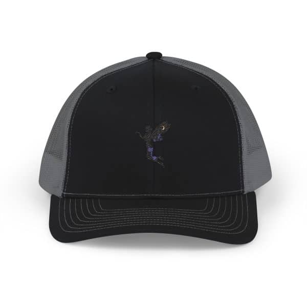 Celestial Fairy Stylish Black & White Snapback Trucker Cap with Embroidery - Image 9