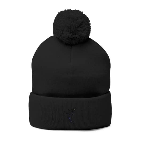 Celestial Fairy Cozy Pom-Pom Knit Cap with Embroidered Design - Image 7