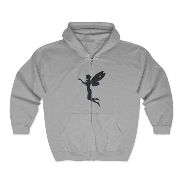 Fairy Design Unisex Zip Hoodie – Cozy Hooded Sweatshirt for Fantasy Lovers - Image 7