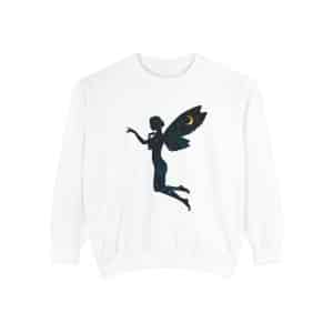 Celestial Fairy Unisex Garment-Dyed Sweatshirt - Cozy and Dreamy Style