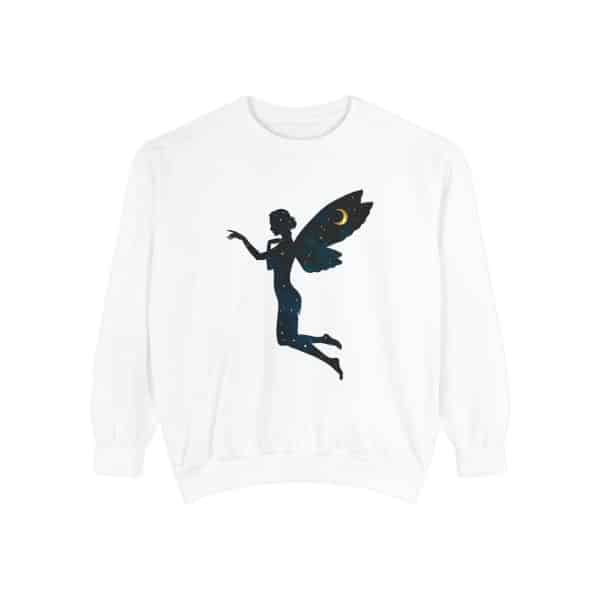 Celestial Fairy Unisex Garment-Dyed Sweatshirt - Cozy and Dreamy Style