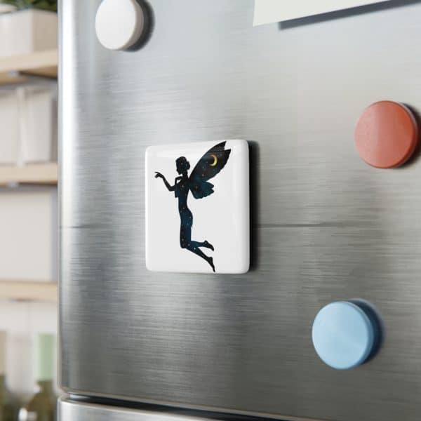 Celestial Fairy Porcelain Magnet - Magical Decor for Dreamers & Art Lovers - Image 3