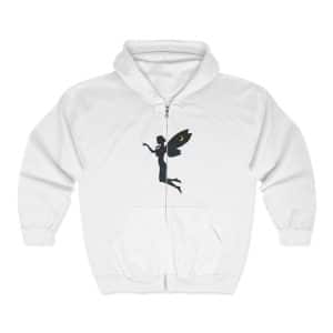 Fairy Design Unisex Zip Hoodie – Cozy Hooded Sweatshirt for Fantasy Lovers