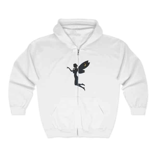 Fairy Design Unisex Zip Hoodie – Cozy Hooded Sweatshirt for Fantasy Lovers