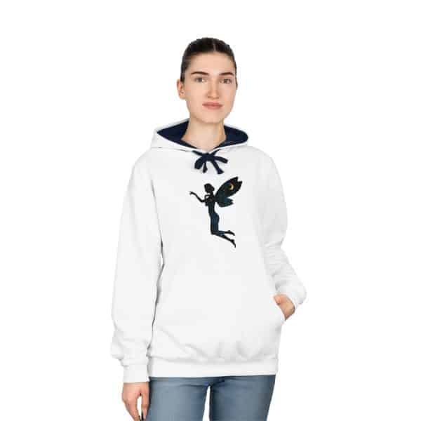 Whimsical Angel Unisex Varsity Hoodie - Cozy & Stylish - Image 4