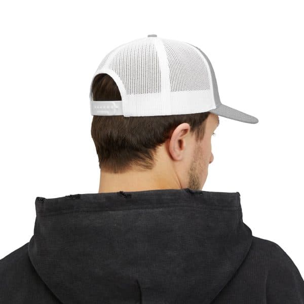Celestial Fairy Stylish Black & White Snapback Trucker Cap with Embroidery - Image 8