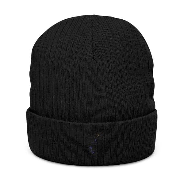 Celestial Fairy Cozy Ribbed Knit Beanie with Embroidery - Perfect for Winter and Outdoor Adventures