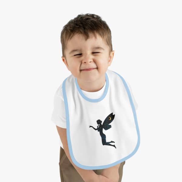 Celestial Fairy Baby Contrast Trim Jersey Bib - Image 6