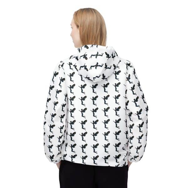 Celestial Fairy Stylish Black and White Windbreaker Jacket for Active Lifestyles - Image 4
